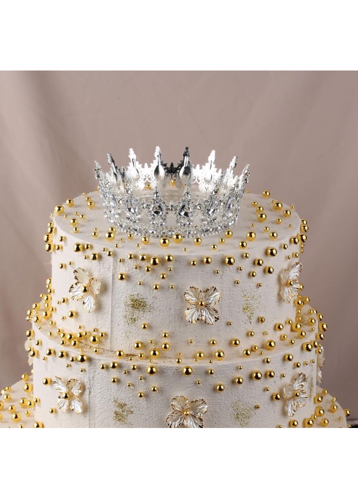 Tam Tur Gümüş Pasta tacı