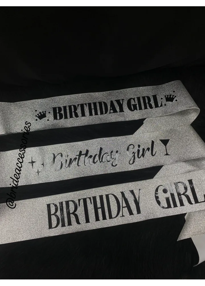 Birthday Girl Yazılı Gelin Kuşak