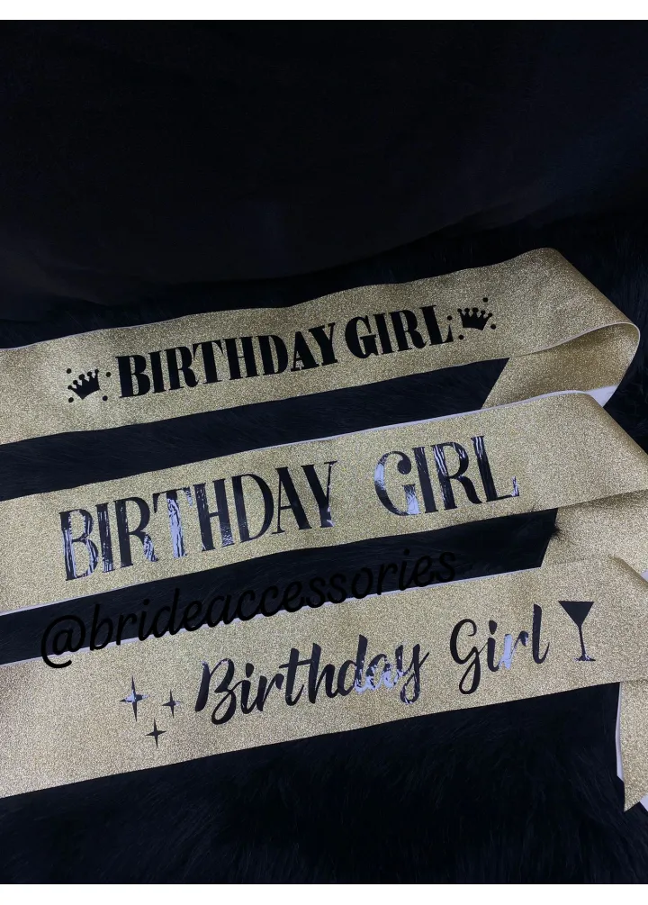 Birthday Girl Yazılı Gelin Kuşak