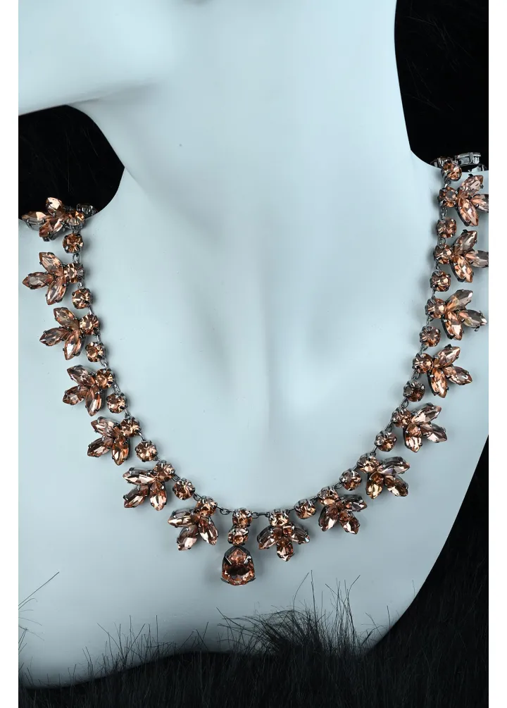 Rose Gold Renk Kolye Küpe Bilezik Seti